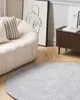 BELIANI Läufer Teppich Grau Polyester ⌀ 140 cm Rund Produktbild-Vorschau 2
