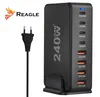 GaN 240W caricatore rapido PD 4x USB C 4x QC 3.0 per LAPTOP Anteprima dell’immagine prodotto 9