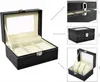 A collage showing an open watch organizer with three compartments and close-up views of its clasp and overall appearance. Náhled obrázku produktu