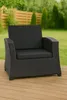 Garten sitzkissen 2er set Schwarz, Polyrattan-Gartenstuhl Produktbild-Vorschau 7
