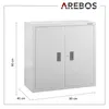 AREBOS Aktenschrank, Stahl, Grau, 90 x 90 x 40 cm, Produktbild-Vorschau 8