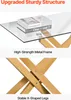 Szklany stolik konsolowy VEVOR, prostokątny stolik do Podgląd zdjęcia produktu 5