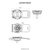 Technical drawings and dimensions of a Quad Lock lever head. Náhled obrázku produktu
