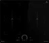 A top-down view of a black induction cooktop. Produktbild-Vorschau