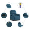 VidaXL 3205113, Samt, Blau, Schaum, 110 kg, 750 mm, 925 mm Produktbild-Vorschau 12