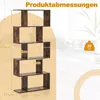 Product dimensions shown on a shelving unit against a bright, modern interior background. Anteprima dell’immagine prodotto