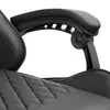 A close-up view of the armrest and seat of a black gaming chair. Produktbild-Vorschau