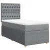 Boxspringbett mit Matratze Hellgrau 100x200 cm Stoff Produktbild-Vorschau 1
