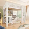 Hochbett mit Schreibtisch, Regal, Schubladen und Produktbild-Vorschau 5
