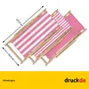 Ligbed - smalle strepen - roze - opvouwbaar - van Productafbeelding-voorbeeld 3