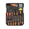 A tool kit laid out in a black case. Produktbild-Vorschau