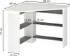 Vicco Eckschreibtisch Arion, 90 x 90 cm, Weiß/Anthrazit Produktbild-Vorschau 3