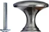 Hettich Möbelknopf Zinkdruckguss Edelstahl-Optik Ø 32 mm - Produktbild-Vorschau 3