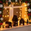 Set aus 3 LED-Laternen in Hausform LED-Teelichthalter Deko Produktbild-Vorschau 3