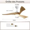 Sofucor Deckenventilator, DC, 132 cm, Holzflügel, mit 18W Produktbild-Vorschau 2