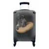 MuchoWow® Koffer Handgepäck Trolley Rollkoffer Kleine Produktbild-Vorschau 1