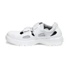 A white Abeba safety sandal is shown from the side against a white background. Produktbild-Vorschau