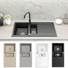 Faizee Home | Napoli Granitspüle Schwarz 100x50 cm | 2 Produktbild-Vorschau 1
