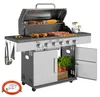 Outsunny Gasgrill 8500BTU Grillwagen inkl 6 Produktbild-Vorschau 1