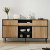 Commode élégante en chêne avec 4 portes coulissantes et 1 Voir les images du produit 6