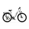 A white electric bicycle with black tires and accents, shown against a plain white background. Produktbild-Vorschau
