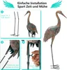 COSTWAY Sada 2 zahradních soch, zahradní sochy jeřábu s Náhled obrázku produktu 5