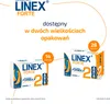 Two boxes of Linex Forte supplement are shown, with text indicating availability in two sizes. Produktbild-Vorschau