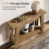 Consolle Tribesigns in stile country, tavolo in legno a 2 Anteprima dell’immagine prodotto 3