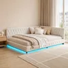 Cama tapizada UnboxG de 140x200 cm con iluminación LED y Vista previa de la imagen del producto 10