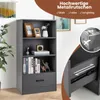 Libreria COSTWAY 120 cm con cassetti, scaffale in legno a 4 Anteprima dell’immagine prodotto 4