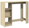 vidaXL Barový stůl s policí dub Sonoma 124x46x103,5 cm Náhled obrázku produktu 1