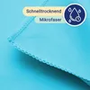 Sporthandtuch Mikrofaser, 90x180 cm, türkis, mit Produktbild-Vorschau 4