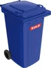 Veľký kontajner na odpad 120l HDPE modrý mobilný, podľa EN Náhľad obrázku produktu 5
