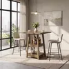 90 cm hoher quadratischer Bartisch mit zweistufigen Produktbild-Vorschau 3