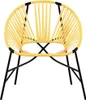 vidaXL Gartenstuhl in Ei-Form Schwarz und Gelb Poly Rattan Produktbild-Vorschau 4