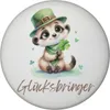 Erdmännchen Glücksbringer Magnet rund Produktbild-Vorschau 1
