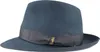 Borsalino edler Fedora Haarfilzhut mit mittelbreiter Krempe in blau Produktbild-Vorschau