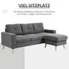 HOMCOM Ecksofa Eckcouch in L-Form, Eckgarnitur in Produktbild-Vorschau 5