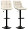 HOMCOM Barkrukset, 2 stuks, beklede barkruk met rugleuning, Productafbeelding-voorbeeld 1