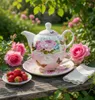 Teeservice Porzellantasse und Teekanne 400ml Geschenk für Produktbild-Vorschau 6