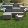 Polyrattan Lounge Sitzgruppe 5-teilig Ecksofa, Tisch & Produktbild-Vorschau 1