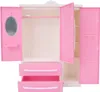 3 porte casa delle bambole armadio bambole mobili accessori Anteprima dell’immagine prodotto 3