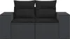 vidaXL Gartensofa mit Kissen 2-Sitzer Schwarz Poly Rattan Produktbild-Vorschau 4