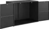vidaXL Gartenschrank Schwarz 100x55,5x80 cm Poly Rattan Produktbild-Vorschau 6