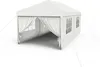 A white party tent or gazebo with open curtains and windows, set against a white background. Náhled obrázku produktu