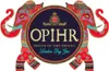 A logo for Opihr London Dry Gin, featuring two decorative elephants and the brand's emblem. Produktbild-Vorschau