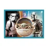 The image shows characters from Star Wars, including a stormtrooper, the Mandalorian, and Grogu (Baby Yoda) in his pram. Voir les images du produit