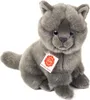 A plush toy cat sitting on a white background. Voir les images du produit