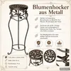 Tabouret de fleur Métal Noir Rond 52 cm Support de fleur Voir les images du produit 2