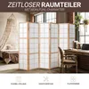 6-delig roomdivider, Shoji-scherm, naturel Productafbeelding-voorbeeld 8